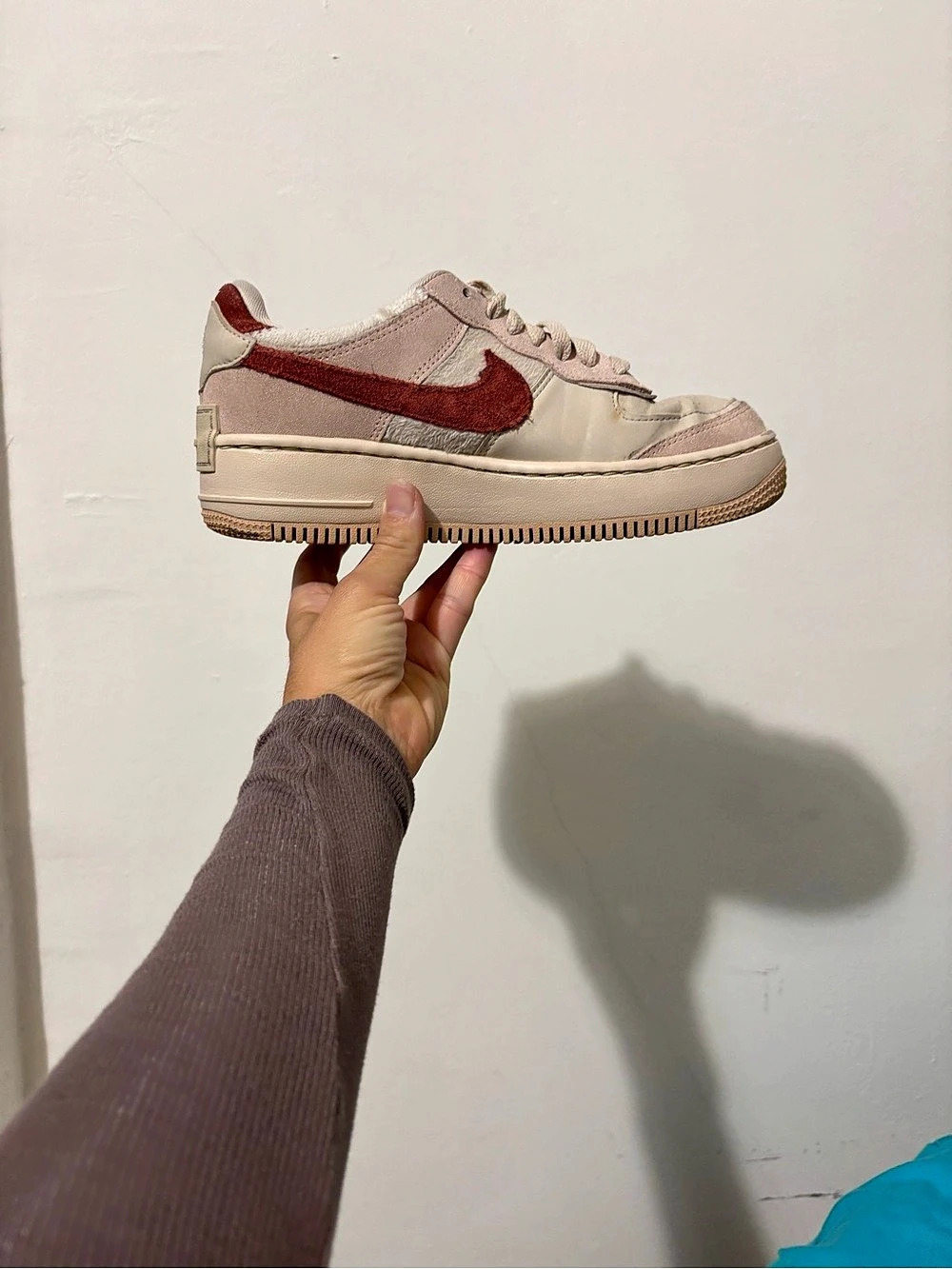 Nike Air Force 1 Shadow "Light Soft Pink / Canyon Rust" Shadow Sneakers White &